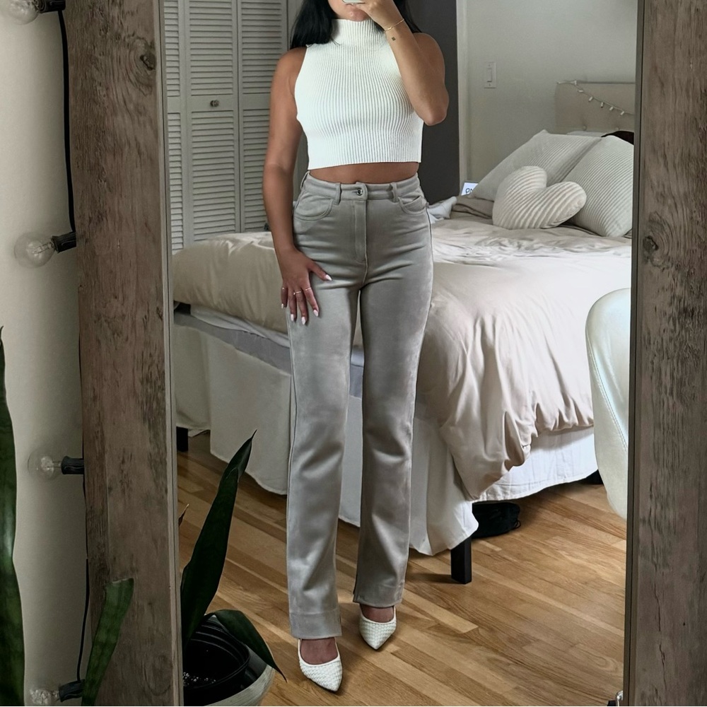 ❌SOLD❌ ZARA - Suede Tailored Pants